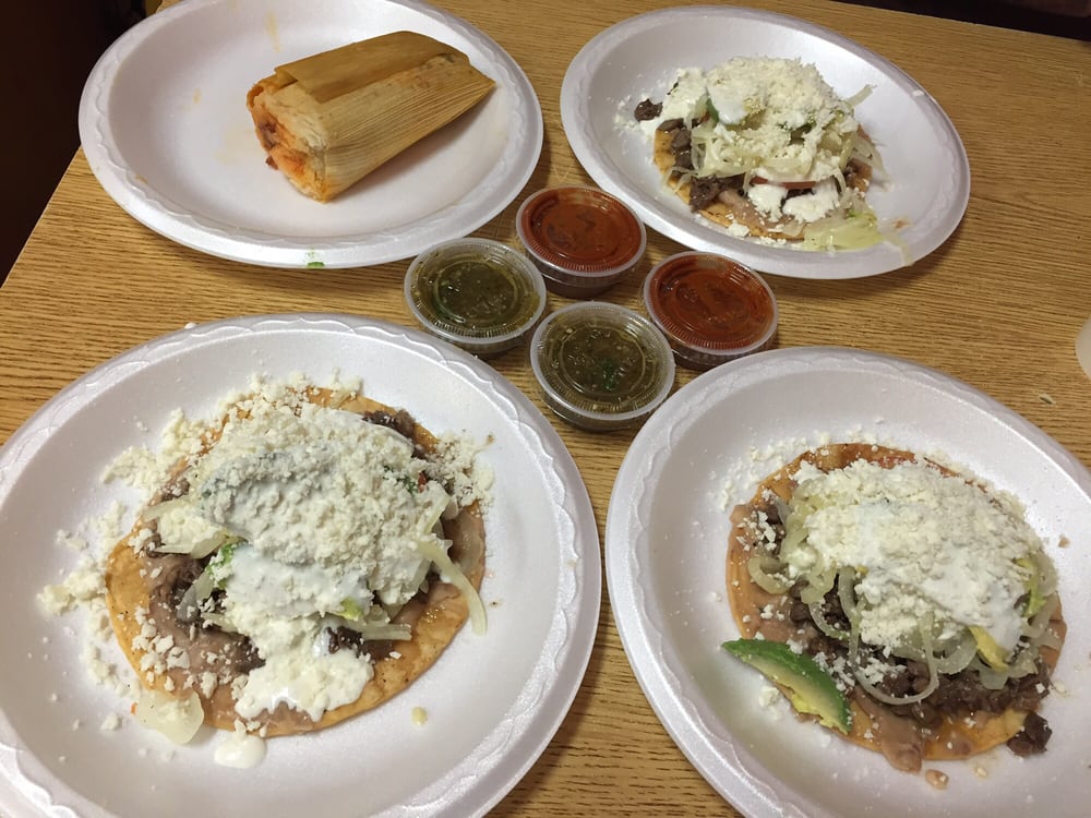 Taco, sopes, and Tostada